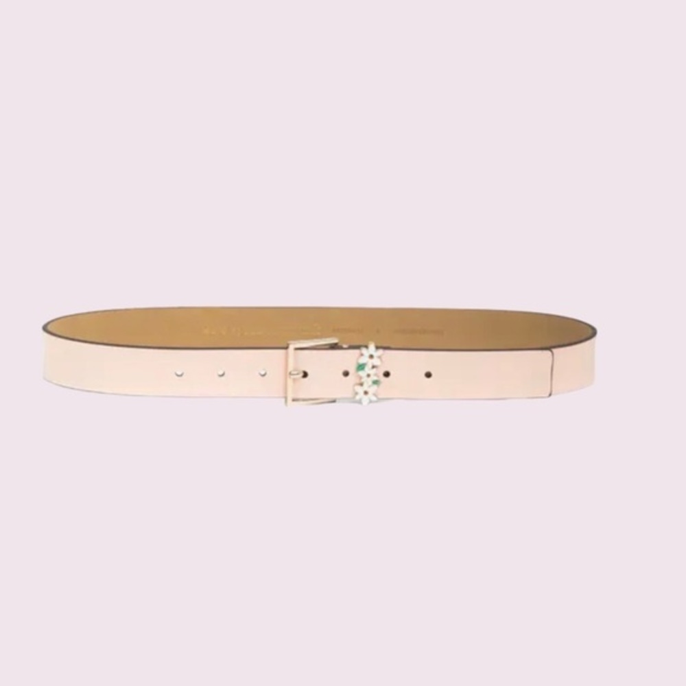 Kate Spade New York Daisy Loop Leather 32MM Belt, Pink Shadow